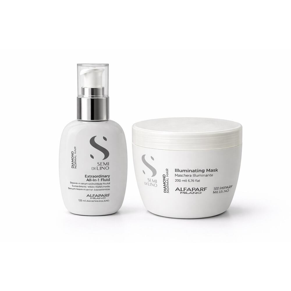 Alfaparf Semi Di Lino Sublime Mask 16.9 oz + All In 1 Fluid 4.23 oz